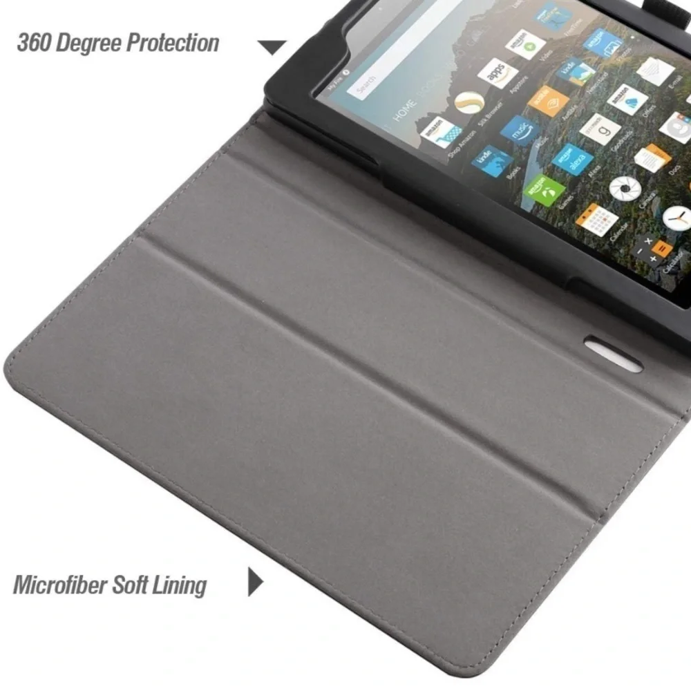 Tablet Case Fire 7 (9th Gen)Flip Stand Cover, Magnetic Closure, Black